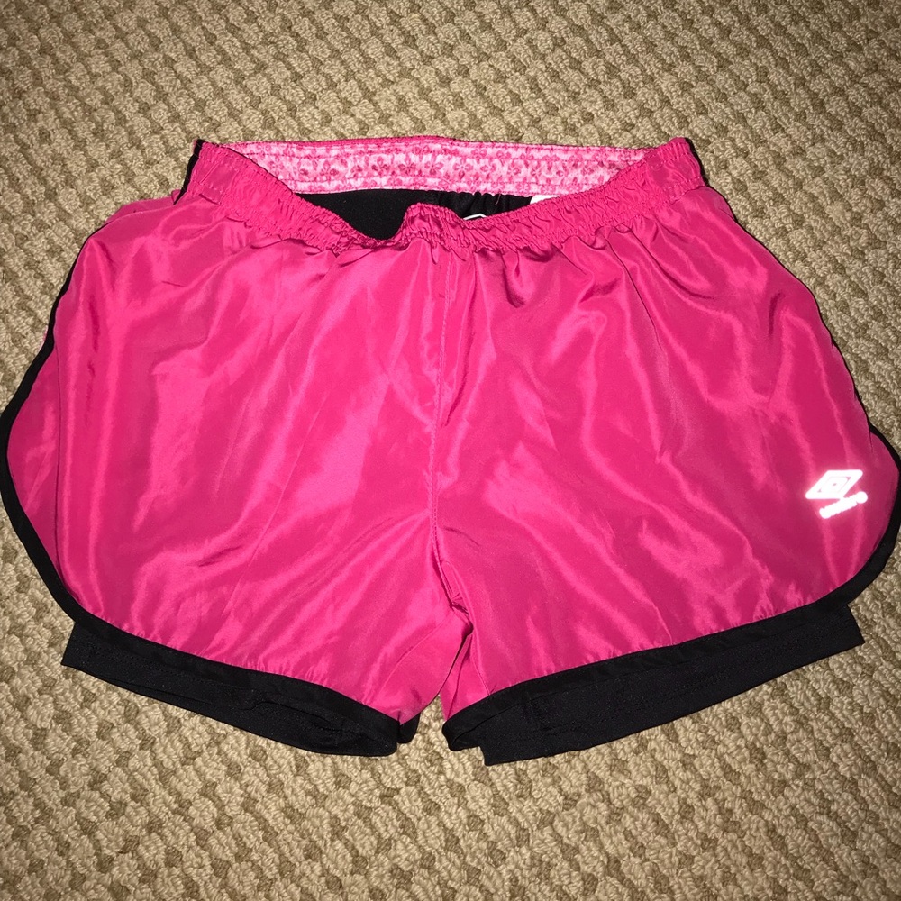 Umbro pink athletic shorts